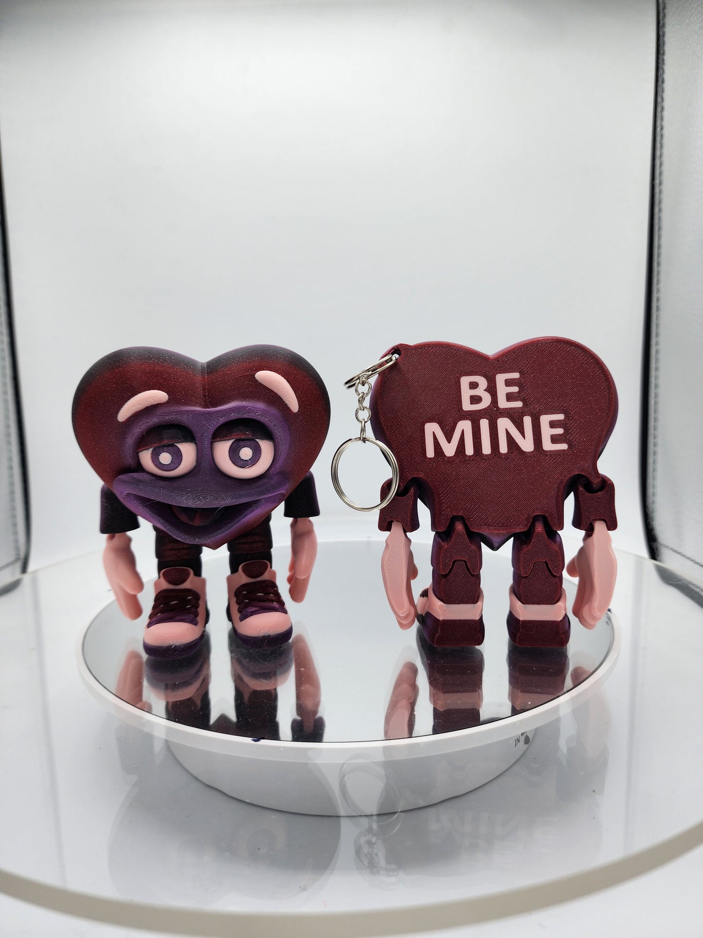 3D printed articulated Valentines Day Herbert the Heart.