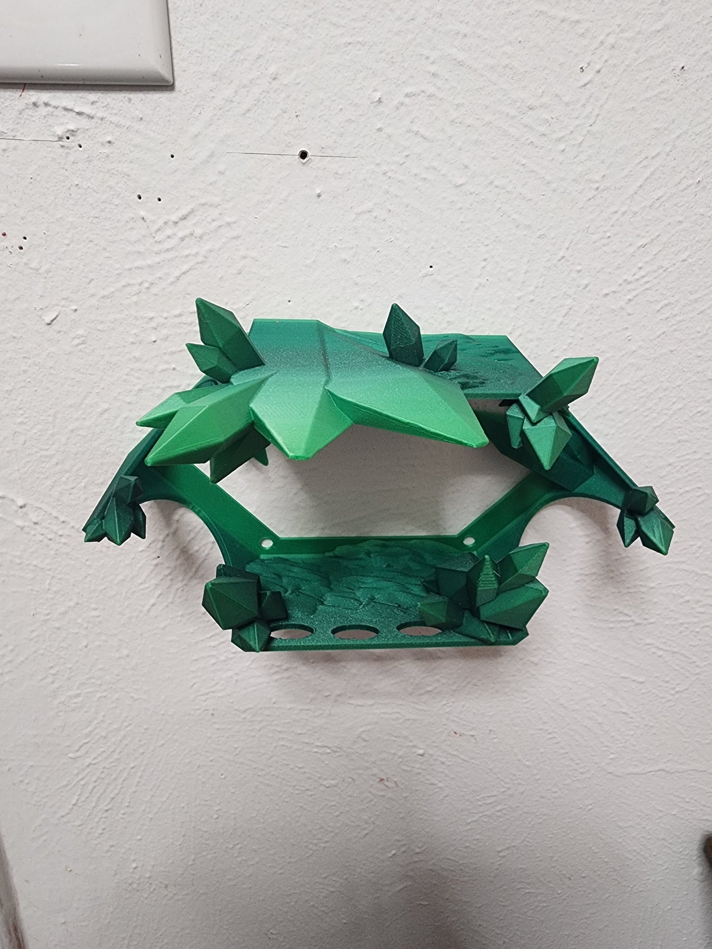 3D printed custom articulated Butterfly Dragon with wall mount.