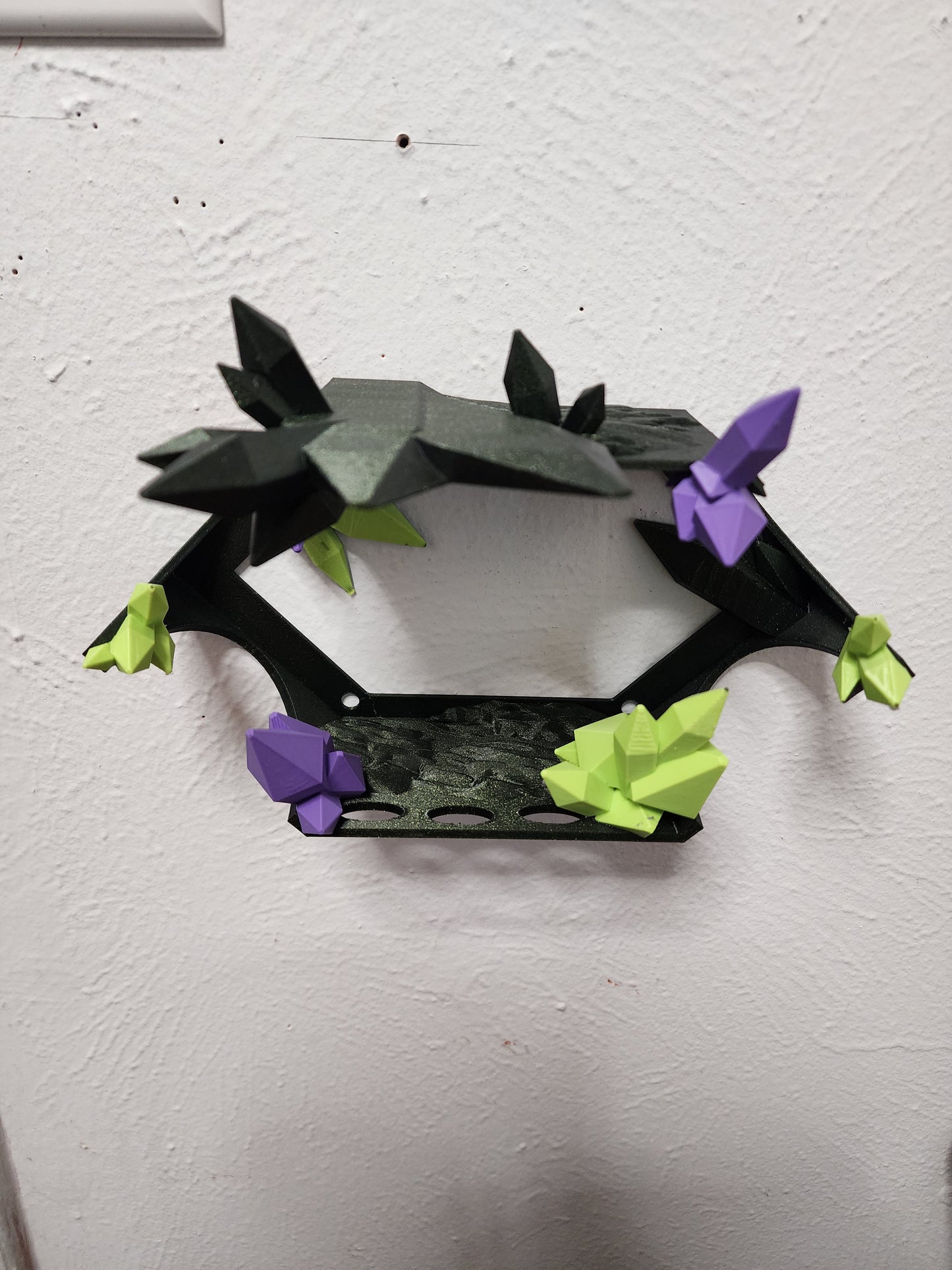 3D printed articulated Lunar Dragon with custom wall mount