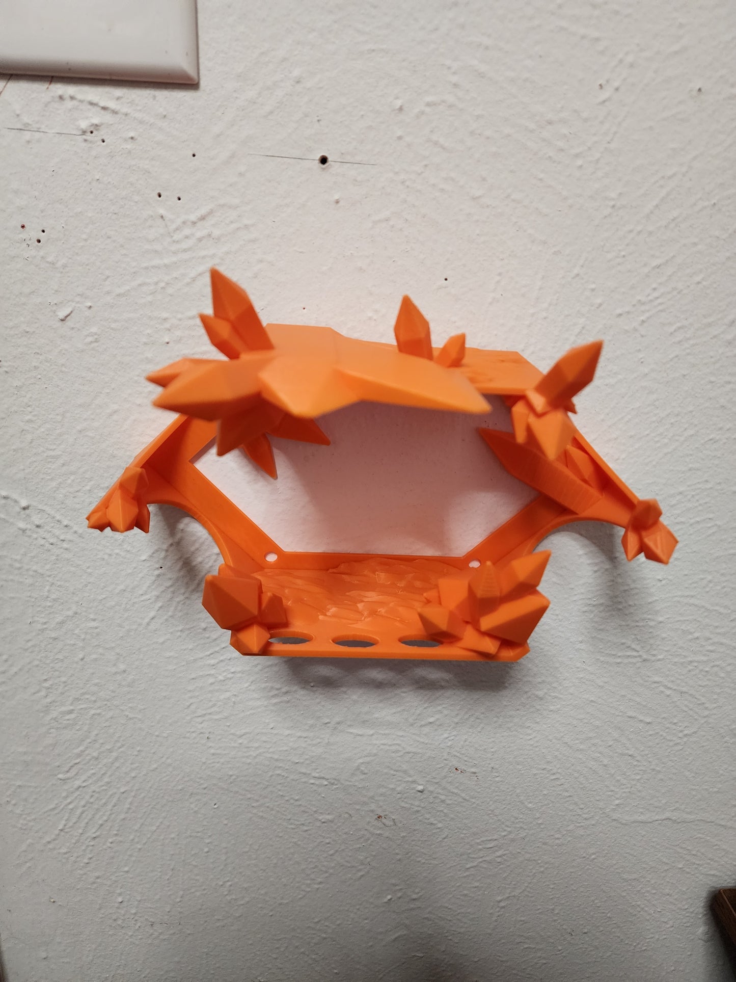 3D printed articulated Fire Dragon with custom wall mount