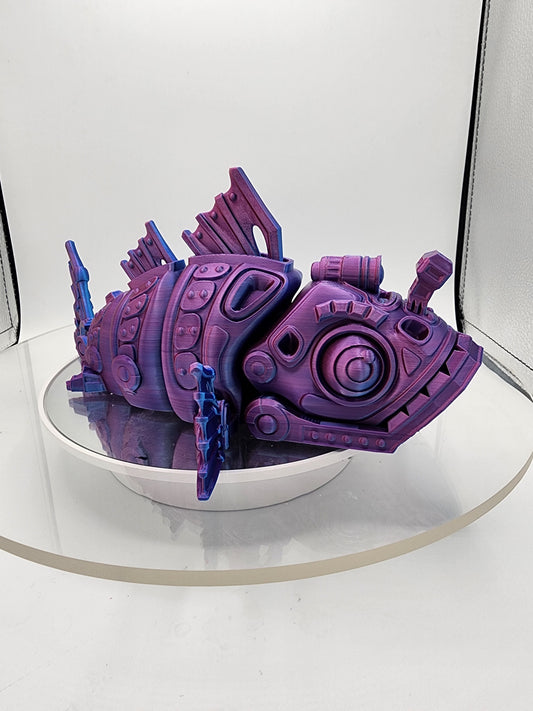 3D printed articulated color-changing Mech-themed Angler Fish.