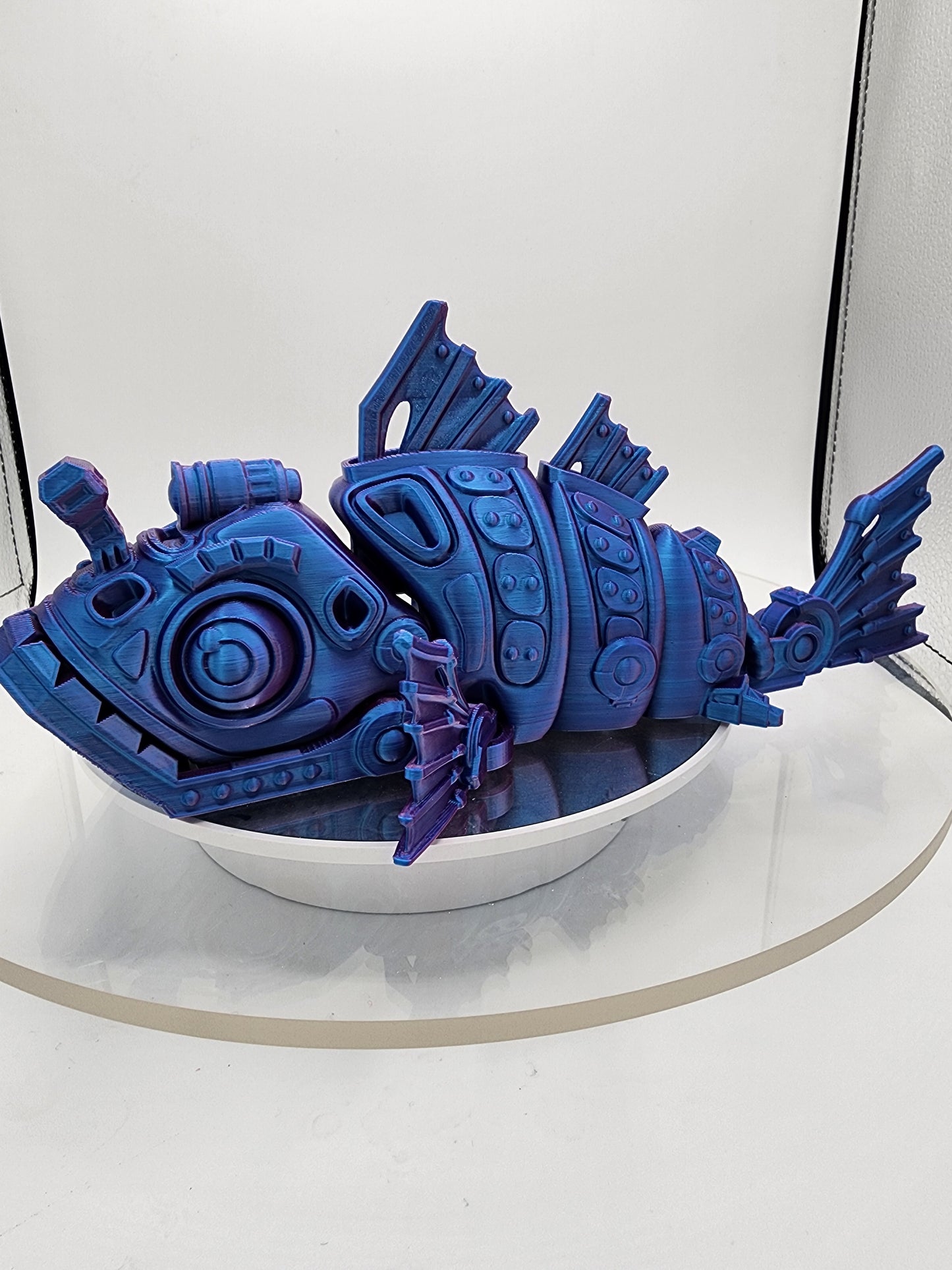 3D printed articulated color-changing Mech-themed Angler Fish.