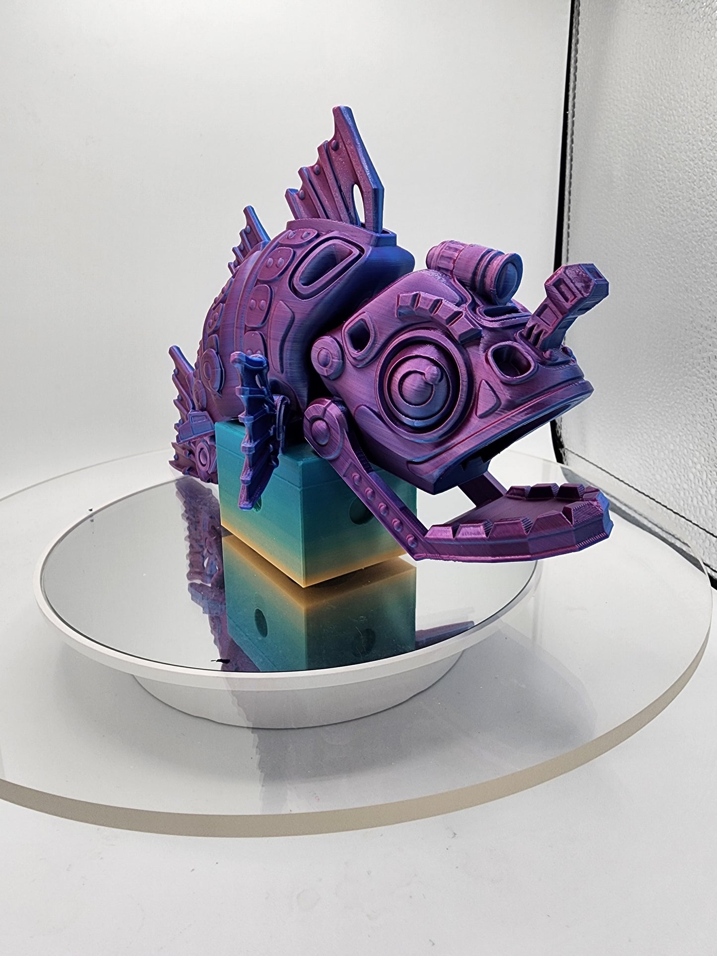 3D printed articulated color-changing Mech-themed Angler Fish.