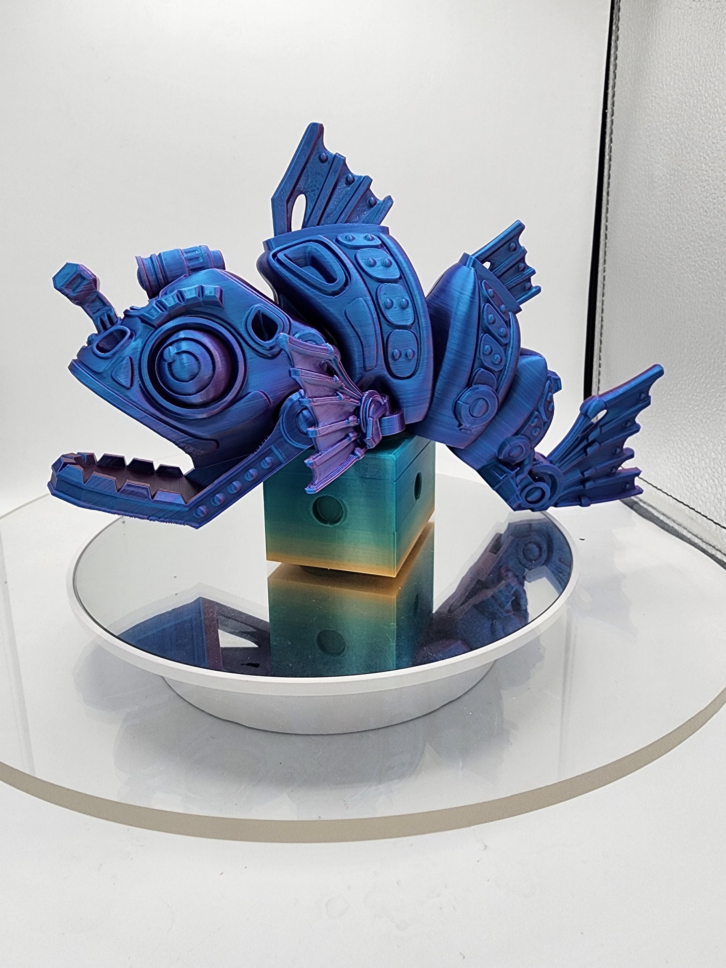 3D printed articulated color-changing Mech-themed Angler Fish.