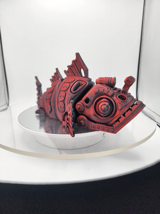 3D printed articulated color-changing Mech-themed Angler Fish.