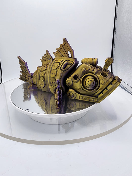 3D printed articulated color-changing Mech-themed Angler Fish.