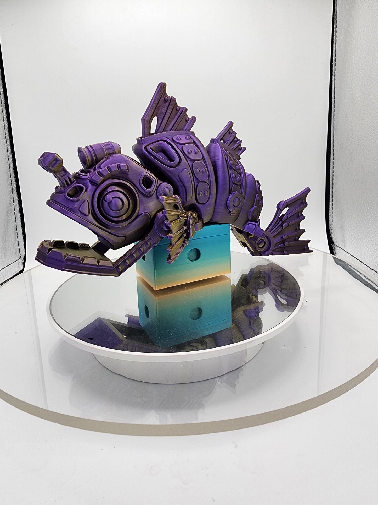 3D printed articulated color-changing Mech-themed Angler Fish.