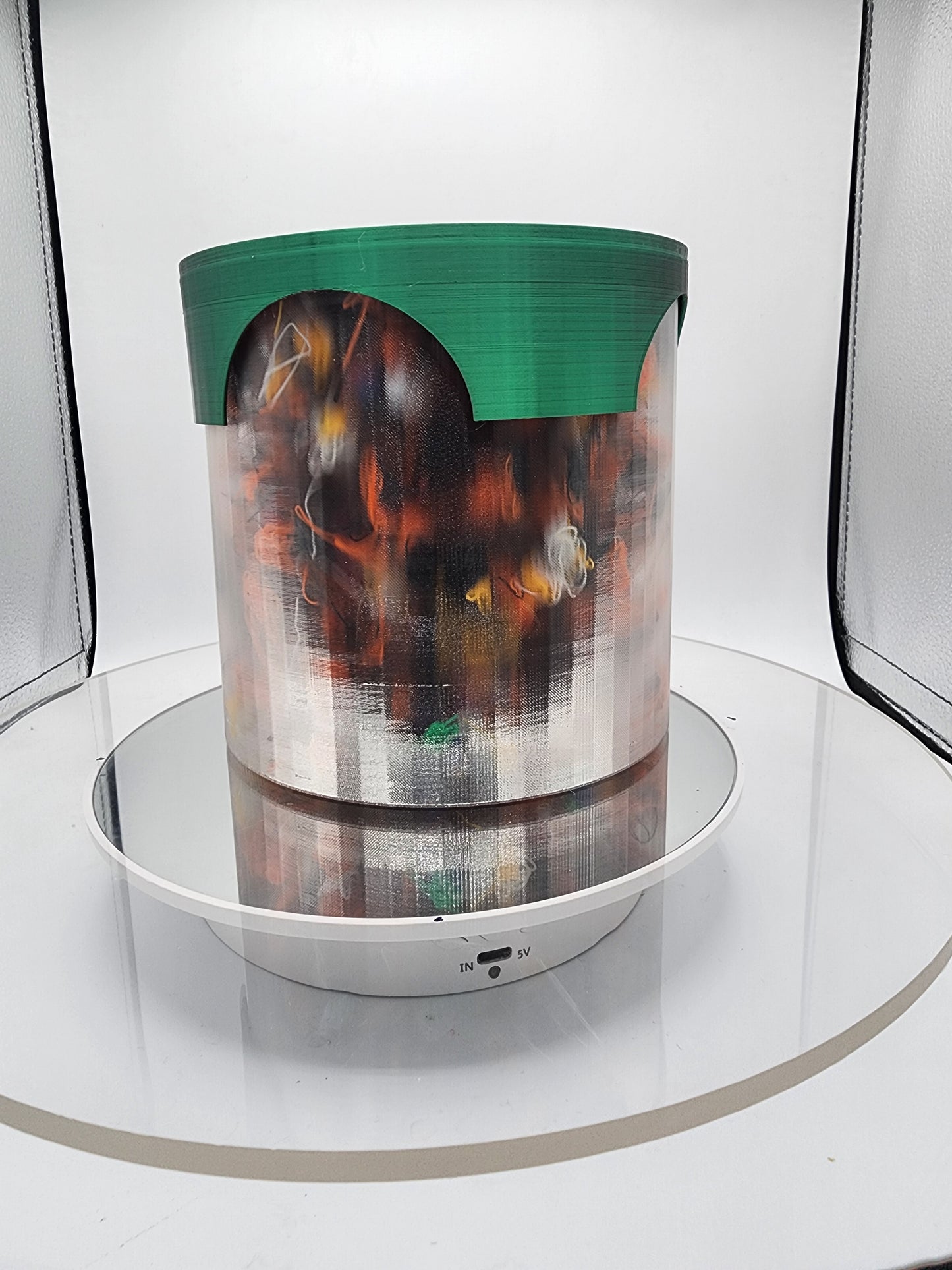 The Poop lamp....PLA poop lamp with green to red color changing lid.