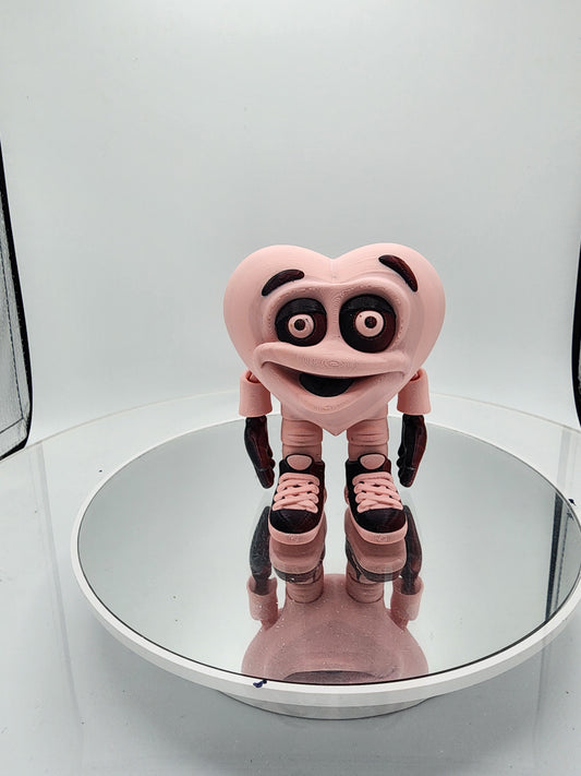 3D printed articulated Valentines Day Herbert the Heart.
