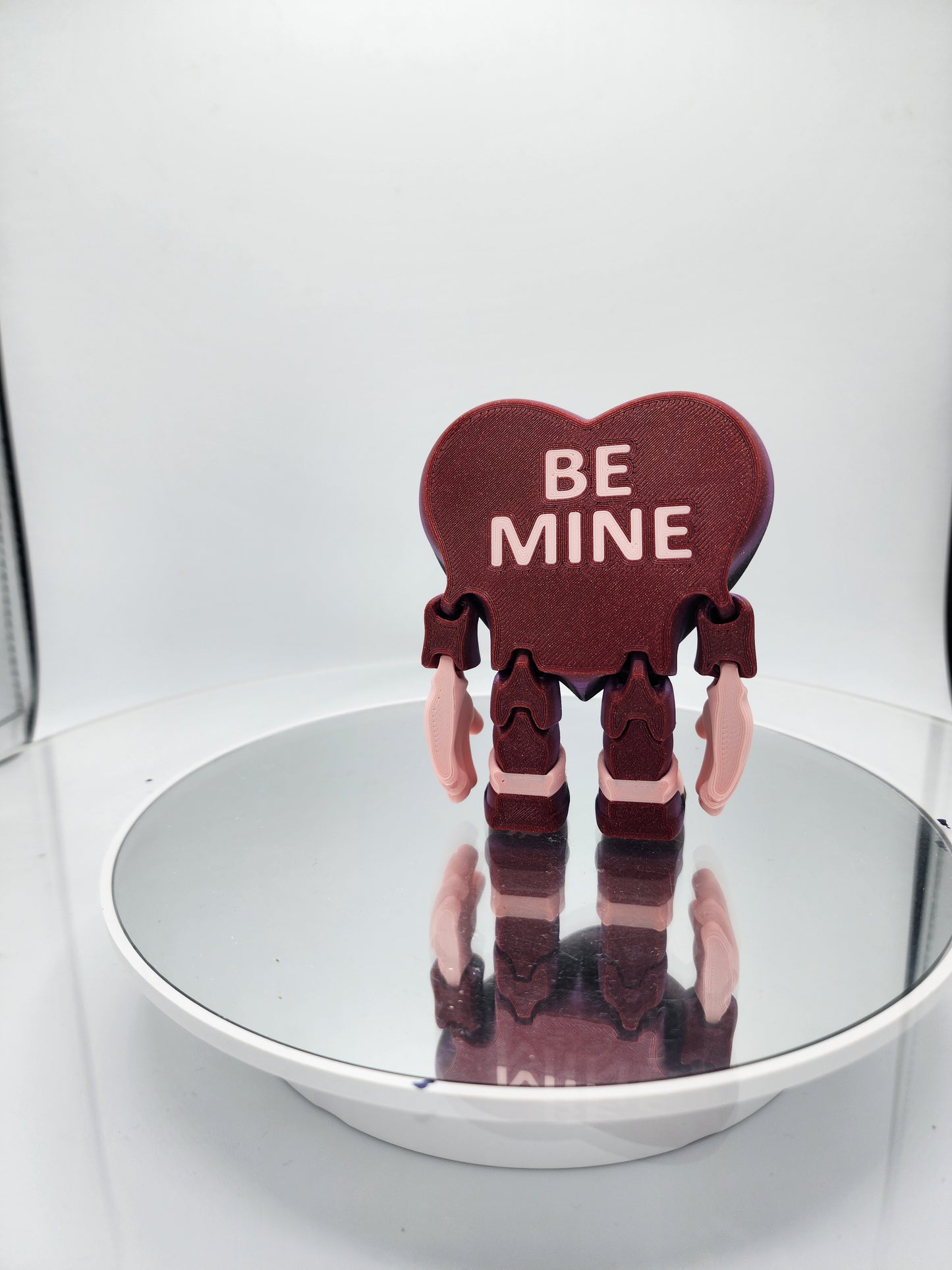 3D printed articulated Valentines Day Herbert the Heart.