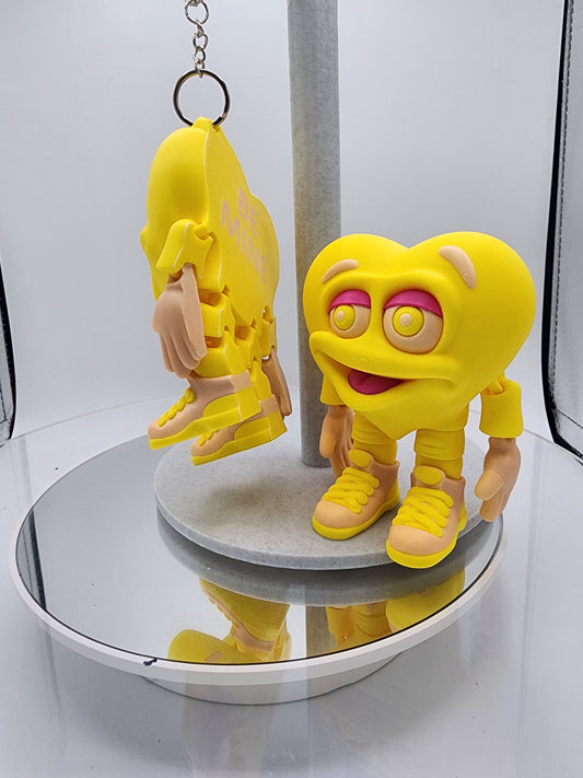 3D printed articulated Valentines Day Herbert the Heart.