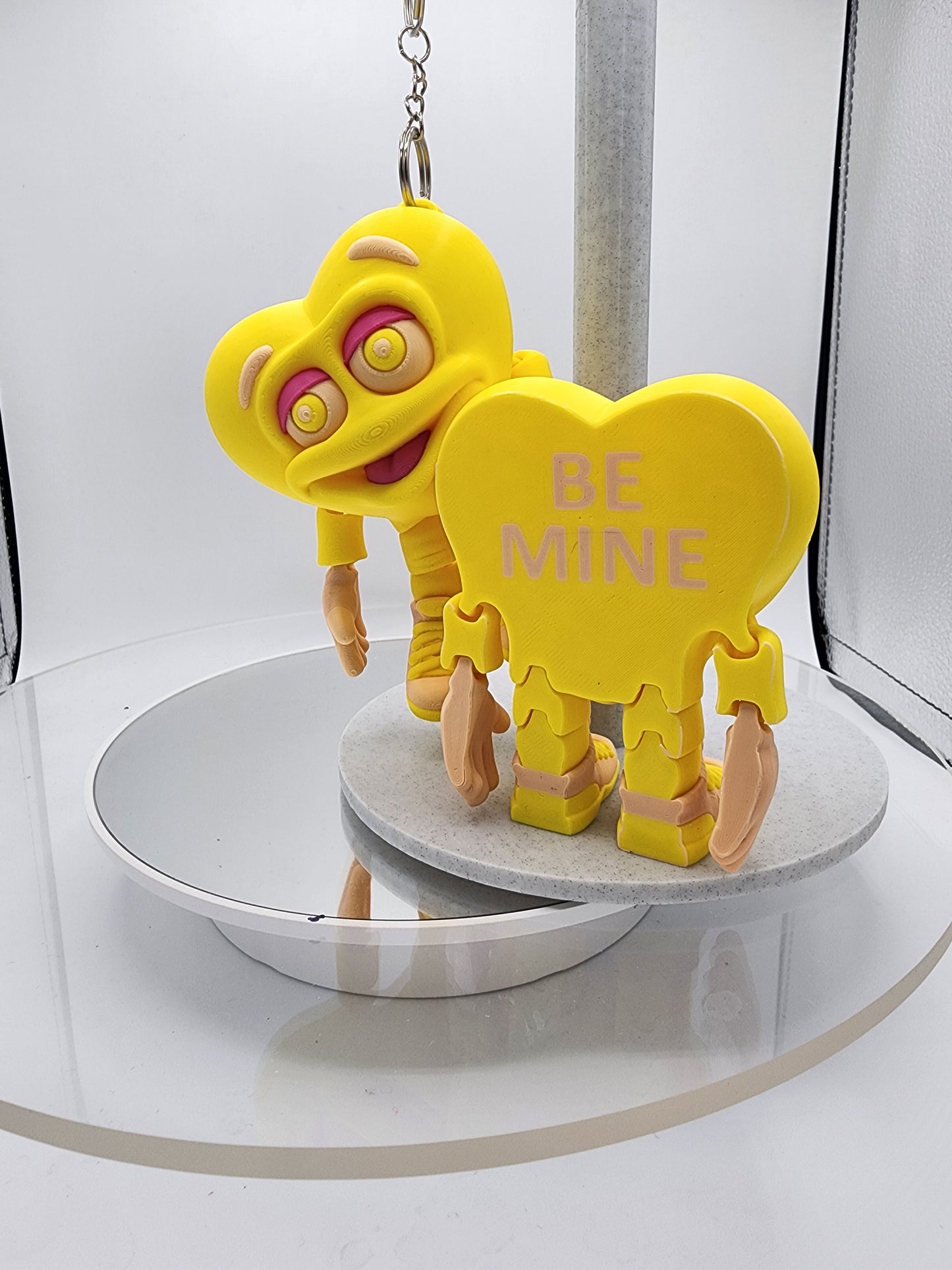3D printed articulated Valentines Day Herbert the Heart.