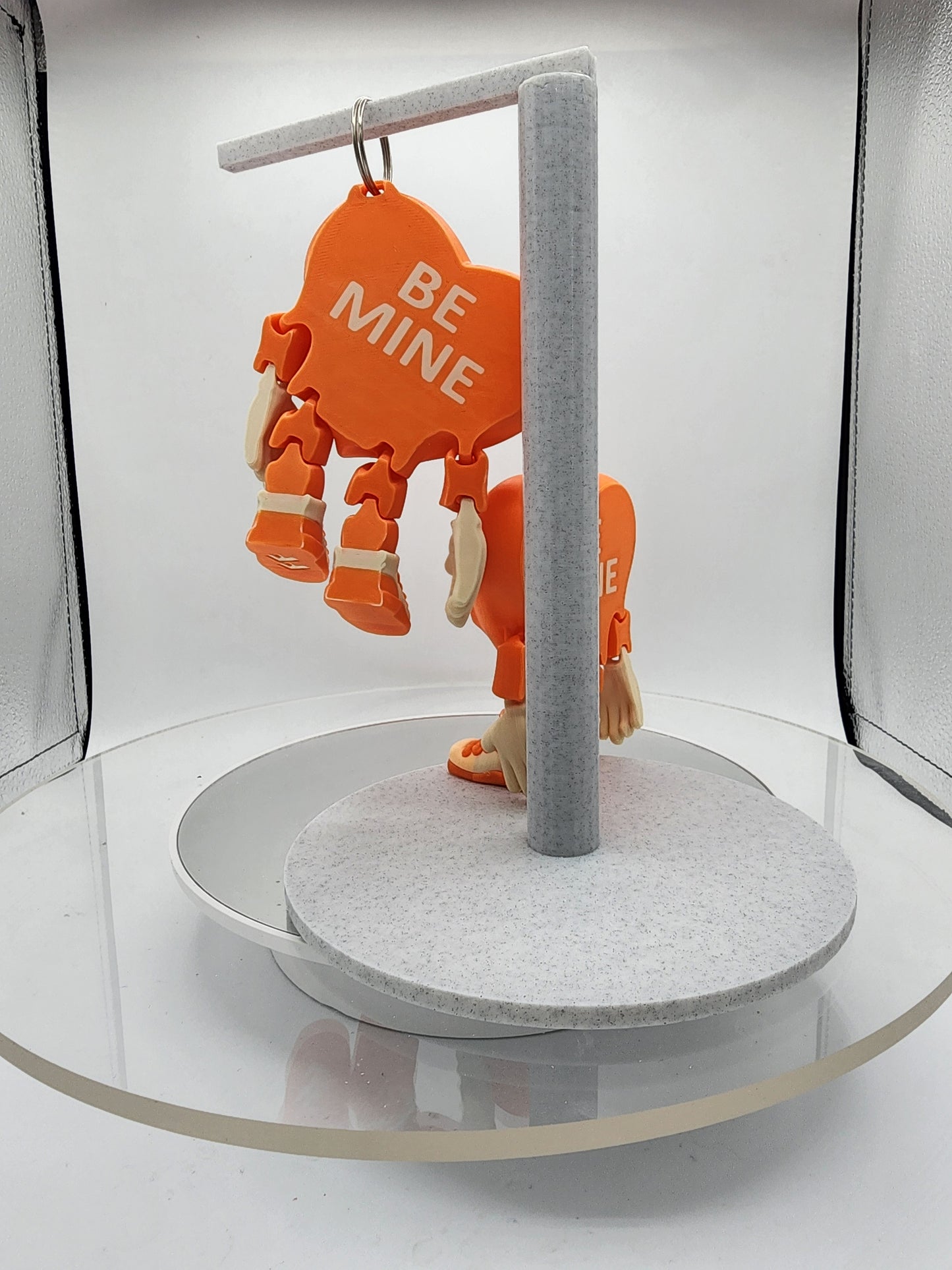 3D printed articulated Valentines Day Herbert the Heart.