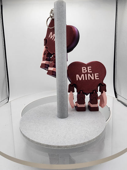3D printed articulated Valentines Day Herbert the Heart.