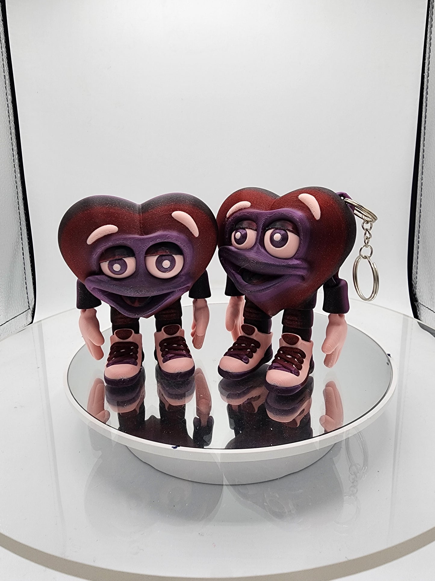 3D printed articulated Valentines Day Herbert the Heart.