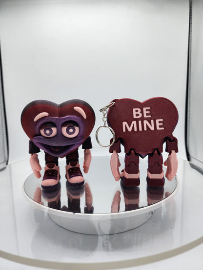 3D printed articulated Valentines Day Herbert the Heart.